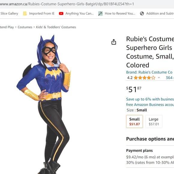 DC Bat Girl costume set: jumpsuit, wings etc. with Free Lego matching mask - Picture 3 of 6